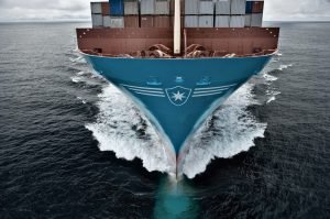 Bow of Maersk vessel
